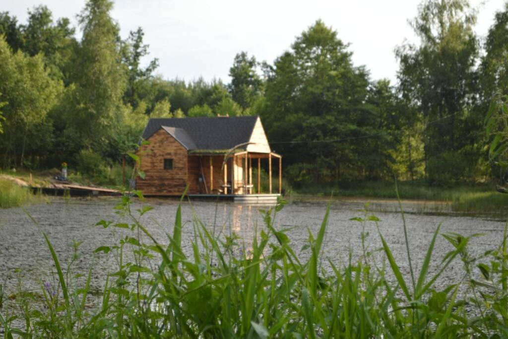 Heather Hut, Off-Grid Cottage On A Pond+2 Ha Darzkowo Extérieur photo