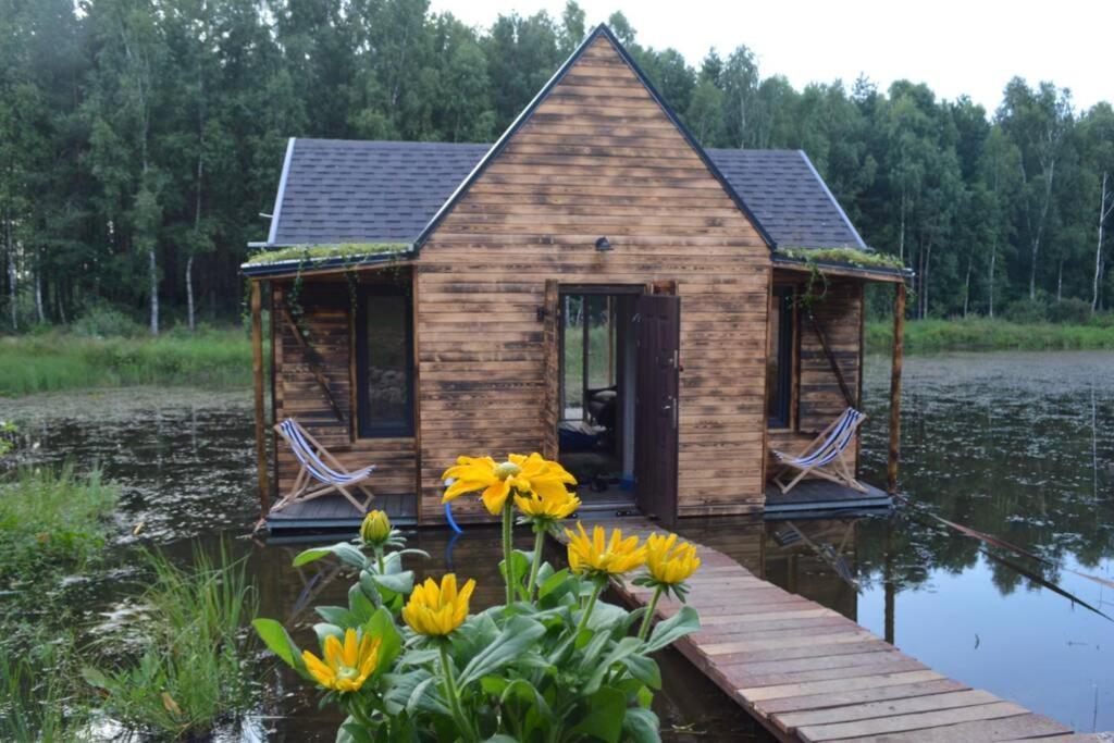 Heather Hut, Off-Grid Cottage On A Pond+2 Ha Darzkowo Extérieur photo